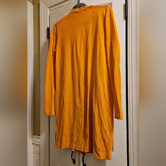 Womens Light Orange Long Sweater Cardigan - Picture 6 of 6